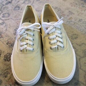Men's Cream Canvas Sneakers by AE Size 9